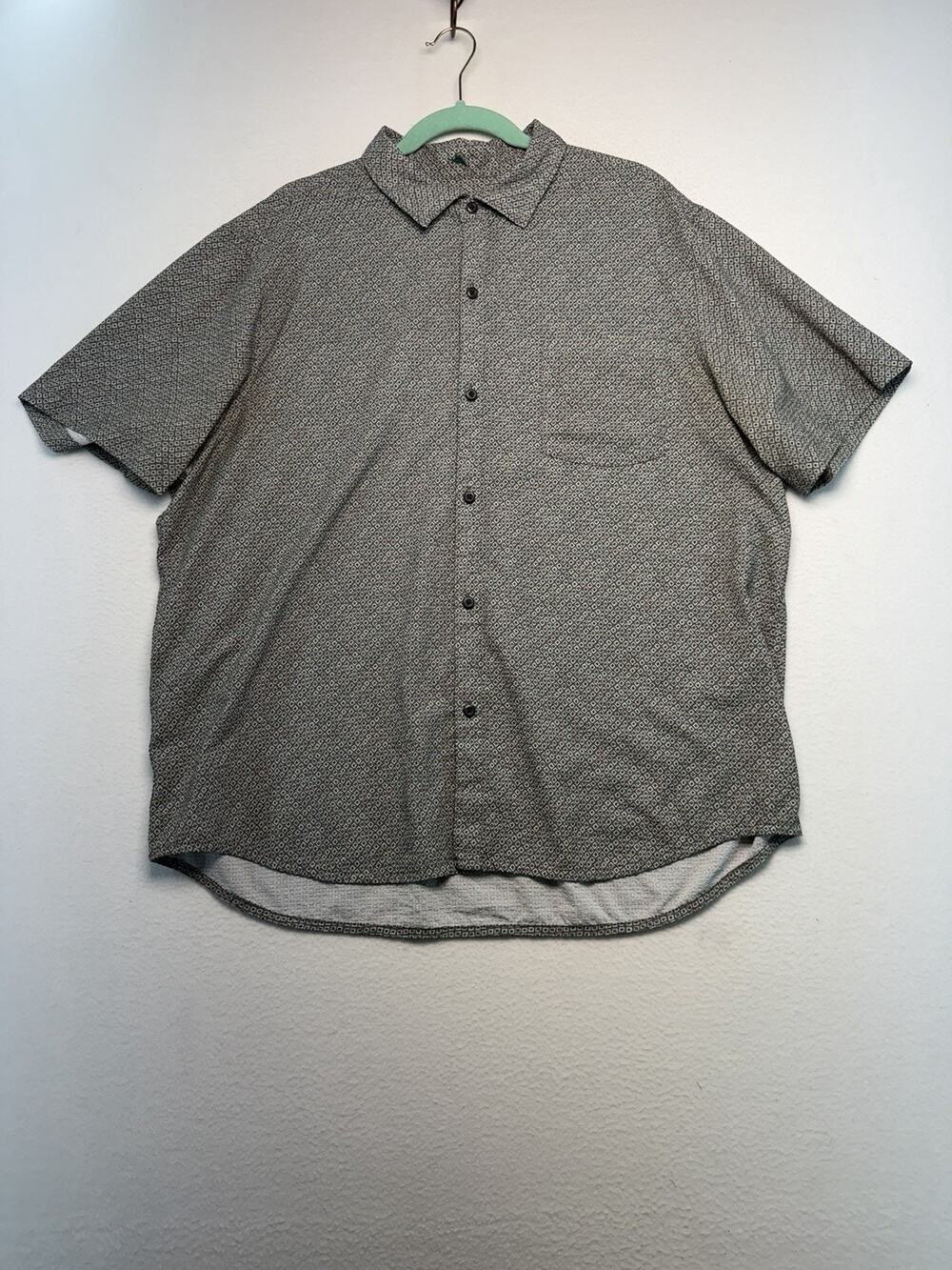 Tommy Bahama Gray/green Lightweight Button Up XL Travel Beach Tropical Casual